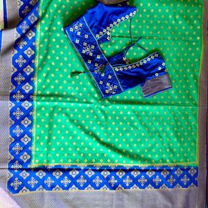 Tussar Silk Saree With Blouse