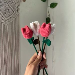 Crochet Tulip Flowers 🌷✨ 100rs For One Flower