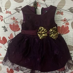 Purple Party Frock 3m-12 Months