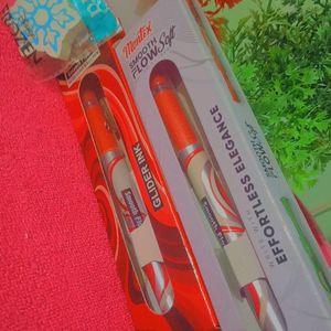 2 Sealed Montex Red Pens and Apsara's Elsa  Eraser