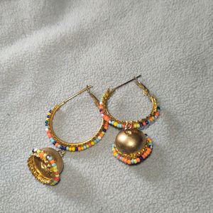 Medium Size Beads Jhumka