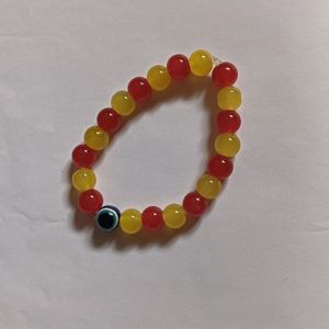 Unique Double Colour Bracelet With Evil Eye