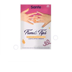 Sanfe Pink French Stick On Nails 🎉🎉🥳🥳