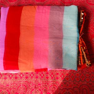 Multicolour Georgette Saree For Women