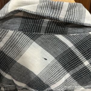 Black And White Checks Shirt