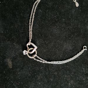 Pure Silver Bracelet (Ring + Heart)