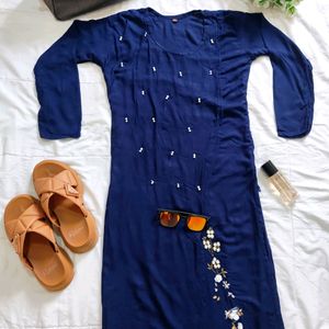 Navy Blue Kurti