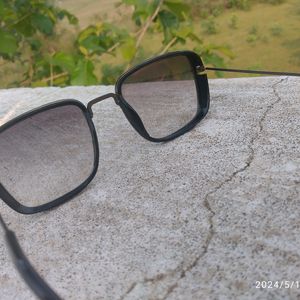 Men Sunglasses, Black, Semi Transparent, Summer