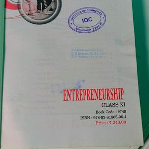 ENTREPRENEURSHIP FOR COMMERCE CLASS XI