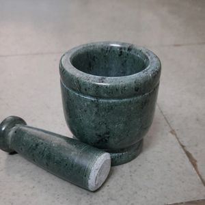 Rajasthan Green marble mortar &  pestle Imam Dasta