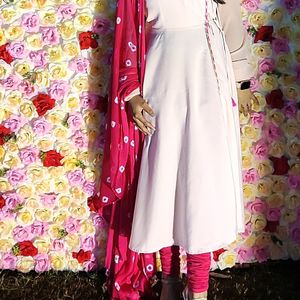 Women Pink Bugalbandi Kurta With Full Sleeve