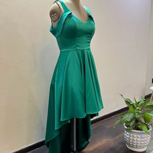 Green High Low Dress (Bust :32-34)