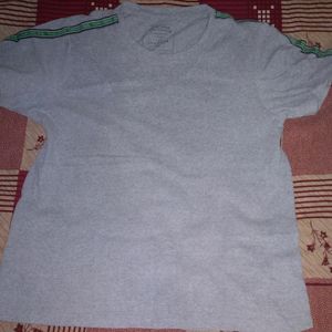 Women Grey Round Neck Casual Tshirt