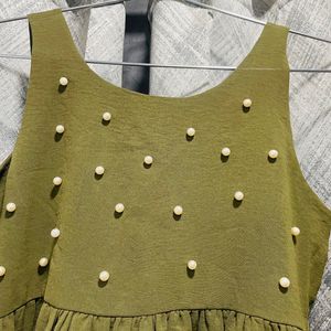 Peplum Olive Top