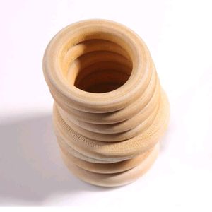 25 Pcs. of Wooden Round Loop Rings for Art & Craft