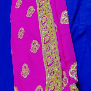 Golden Embroidery Saree