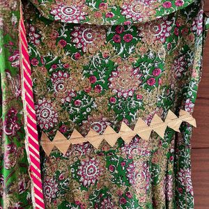 Anarkali Gown With Belt And Dupatta