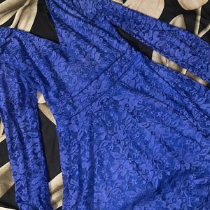 Blue Lace Mini  Dress