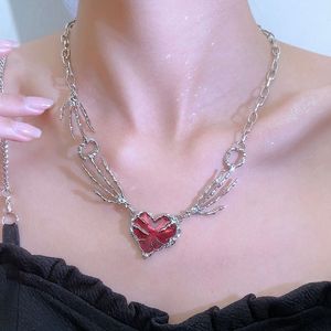 Alloy Heart Ghost Claw Necklaces