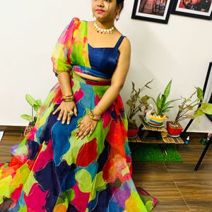 Multicolor Lehenga With Blouse 🌈