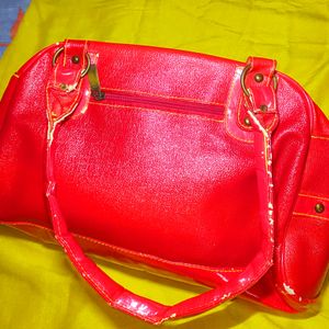 Glossy Red Hand Bag Just 99/-