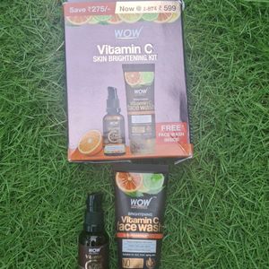 Wow Vitamin C Kit Face Wash And Faceserum Combo