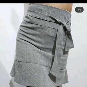 Grey Mini Skirt