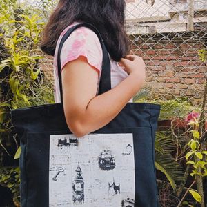 Black Tote Bag For Everyday Use