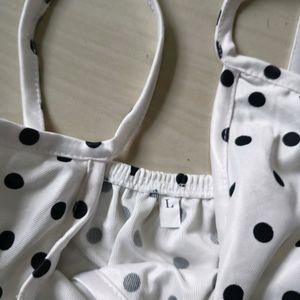 Woman Polka Dotted Dress