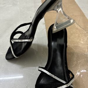 Black Heels With Rhinestones