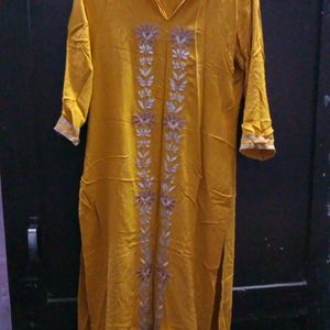 Mustard Color Kurti