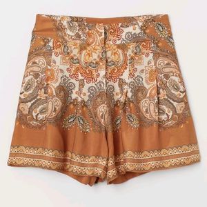 H&M Flared Satin Shorts