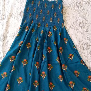 Casual Dress (Blue Floral)