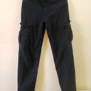 Black Cargo Jeans