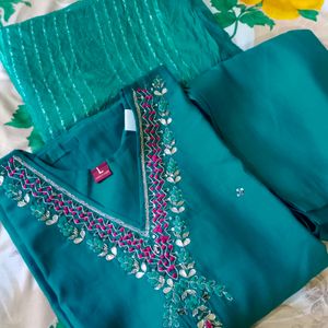 Silk Sequin Kurta Set