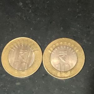 Old Ten Rupees Coins(2014 & 2015)