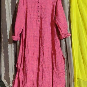 Pink Kurti For Women Rangmanch