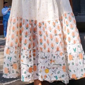 White Indo Western Gown