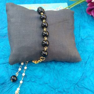 Black Beaded Bracelet