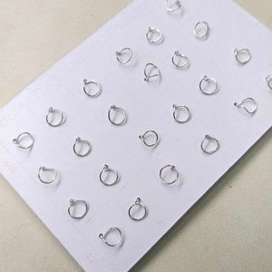 925 Pure Silver Square Dimond Nose/Ear Hoop 1pair