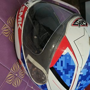 SMK FULLFACE MOTORCYCLE HELMET XL WHITE