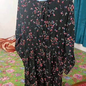 Pretty Floral Printed Cotton Dress