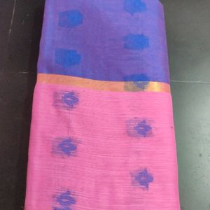 Cotton New Pink Saree