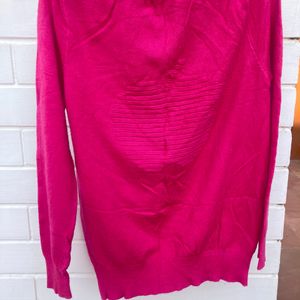 Boat Neck Pink Stretchable Sweater! 👚