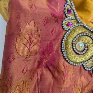 Silk Embroidery Design Blouse