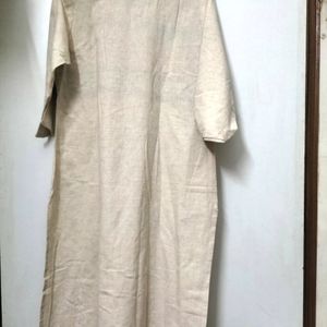 Pure Cotton Printed Off-white Formal Kurta