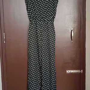 A Black Polka Dot Jumpsuit