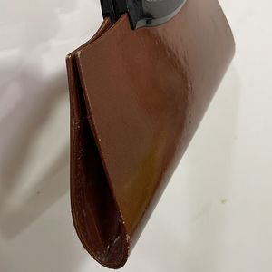 Brown Handheld Clutch