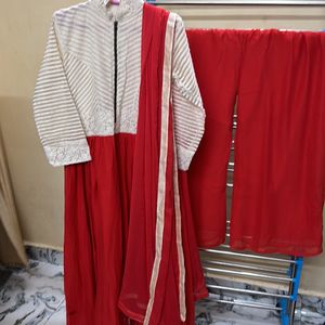 Red Indo Western Dress