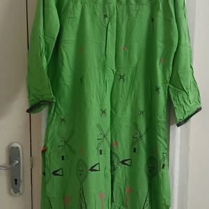 Branded Parrot Green Kurti